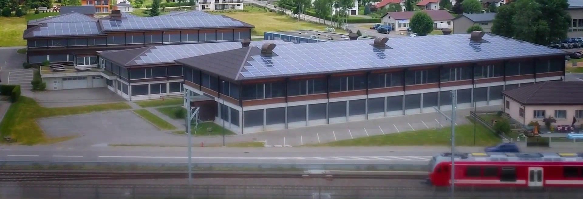 Les toitures photovoltaïques d'Orolux, vues du ciel